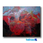 Eman Sadeghi Untitled Acrylic Canvas Painting 119.5 x 150 design and key details (Front view)
