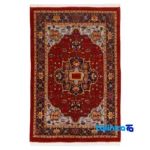Top view of Si Persia Handwoven Carpet Luxurious Burgundy Design pattern and color tone