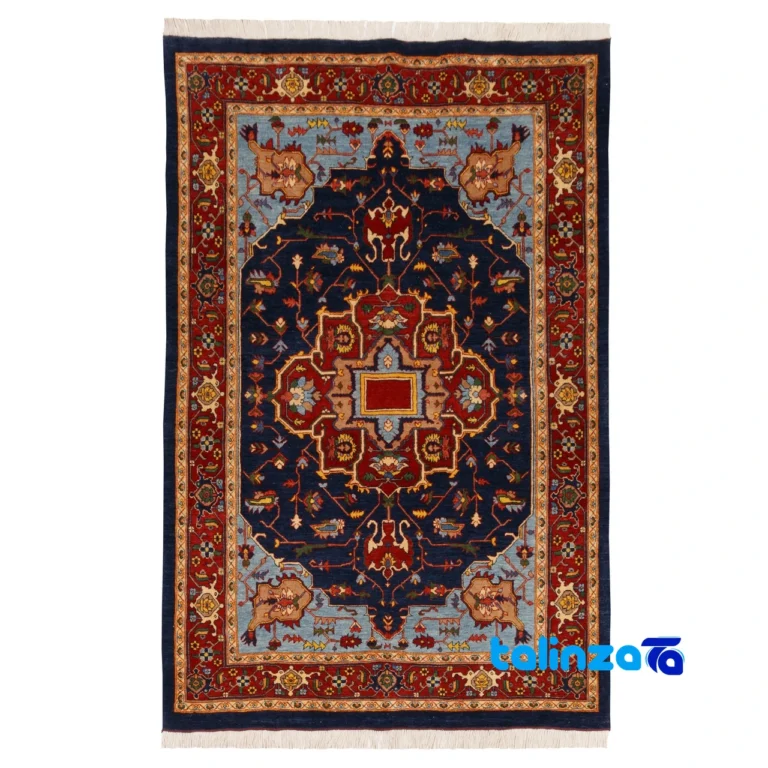 Full spread of Si Persia Handwoven Rug Elegant Navy Design overall layout