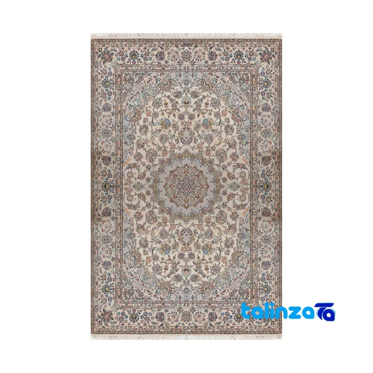 Naiin Handwoven Rug Latchak Design Cream pattern and color tone (Top view)