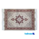 Haris Handwoven Area Rug Cream Geometric Design overall layout (Full spread)