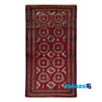 Full spread of Baloch Handwoven Rug Model 20.72.1014 overall design layout