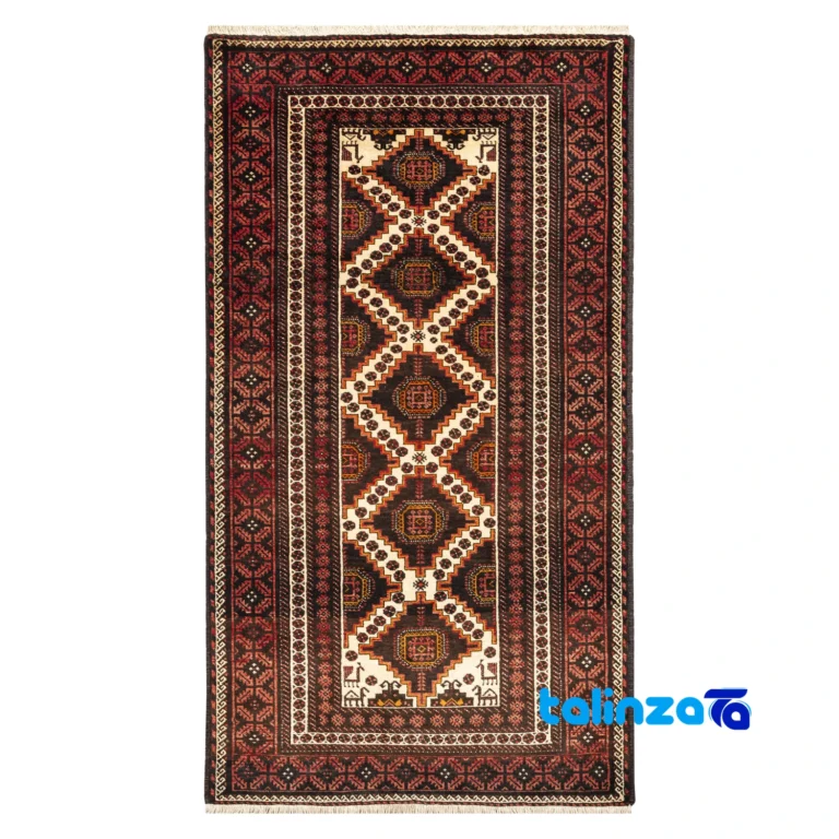 Baloch handwoven rug - Top view pattern and color tone