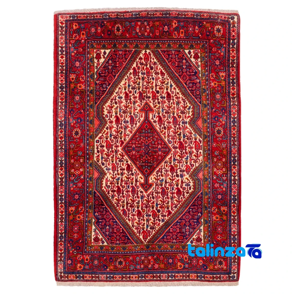 Persia Handwoven Rug Unique Design 157x109x1 cm overall layout (Full spread)
