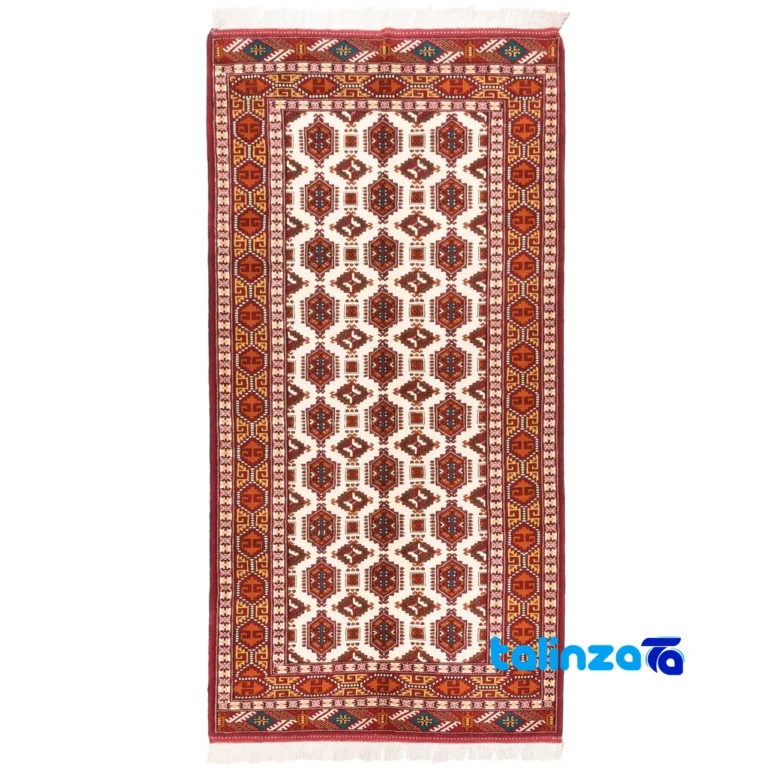 Si Persia Handwoven Rug Geometric Design Cream overall layout (Full spread)
