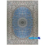 Akvan Handwoven Carpet Latchak Design Blue Hand wash only pattern and color tone (Top view)