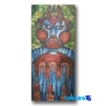 Front view of Vakil Mixed Media Painting Canvas 179.5 x 79.5 design and key details