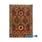 Top view of NKP Handwoven Rug Red Traditional Design pattern and color tone