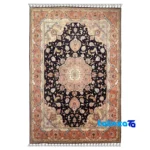 Handmade Tabriz Carpet NKP.RJ101 Navy overall design layout (Full spread)