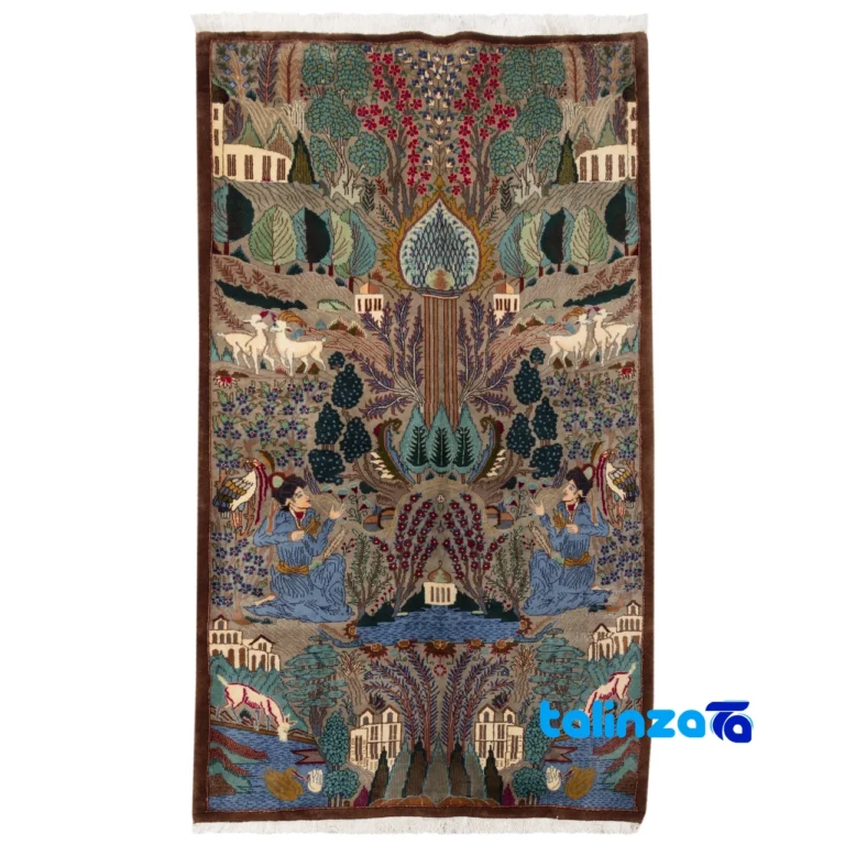 Top view of Si Persia Handwoven Rug Colorful Design pattern and color tone