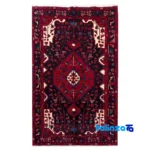 Top view of Si Persia Handwoven Rug Elegant Navy Design pattern and color tone
