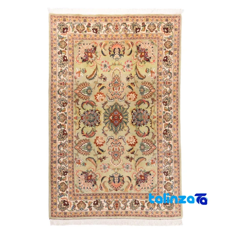 Full spread of C Persia Handwoven Rug Rectangular Green Design overall layout