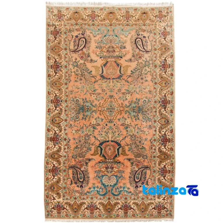 Handwoven Persian Rug - Floral Design pattern and color tone (Top view)