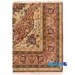 Handwoven Carpet Red Design Quarter Code 102050 - Full spread showing overall layout