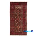 Baloch Handmade Carpet Unique Design - Top view showing pattern and color tone