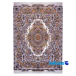 Top view of Tabriz Handwoven Rug Crafted with Silk and Wool pattern color tone