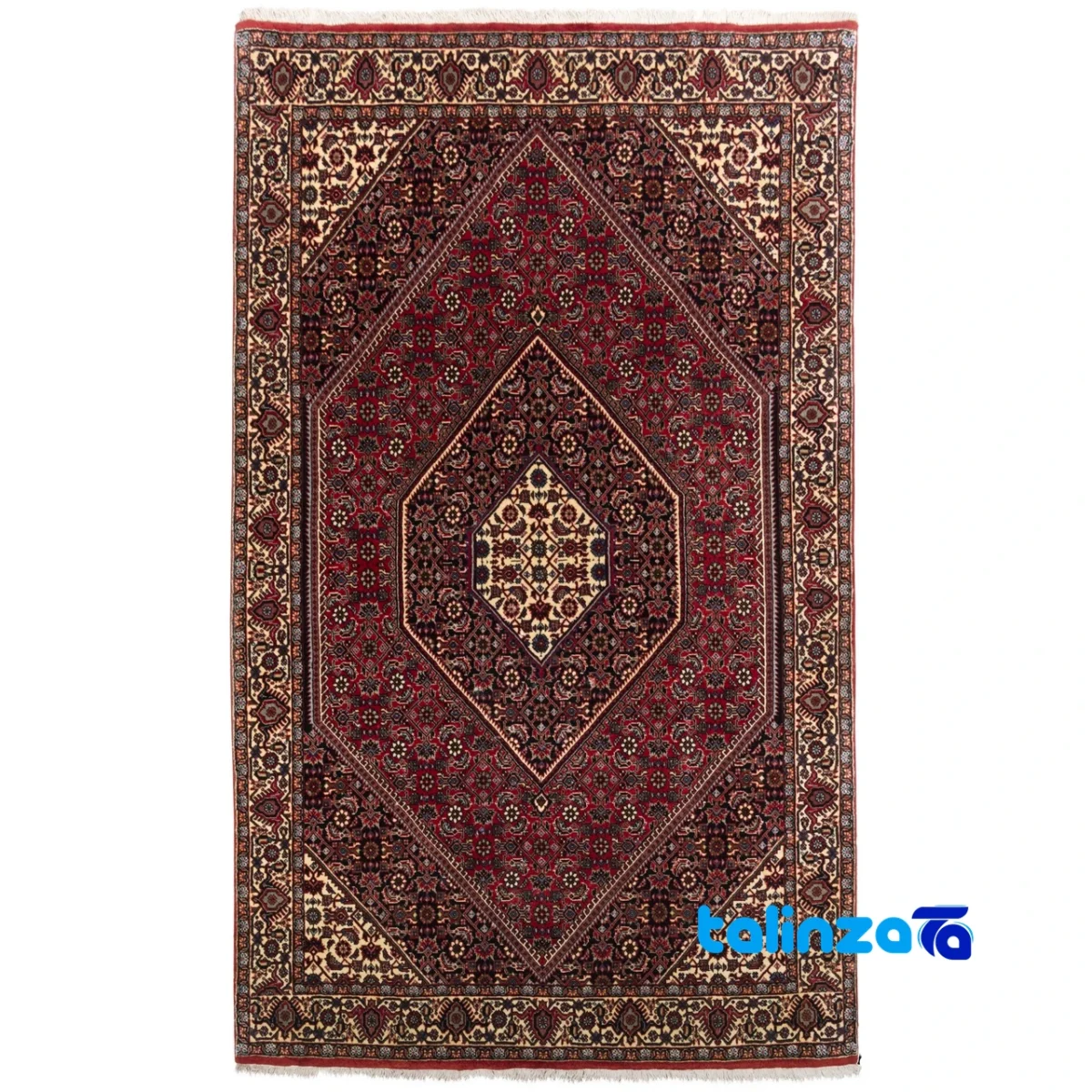 C Persia Handwoven Rug Unique Design 179x109x1 cm - Top view showing pattern and color tone