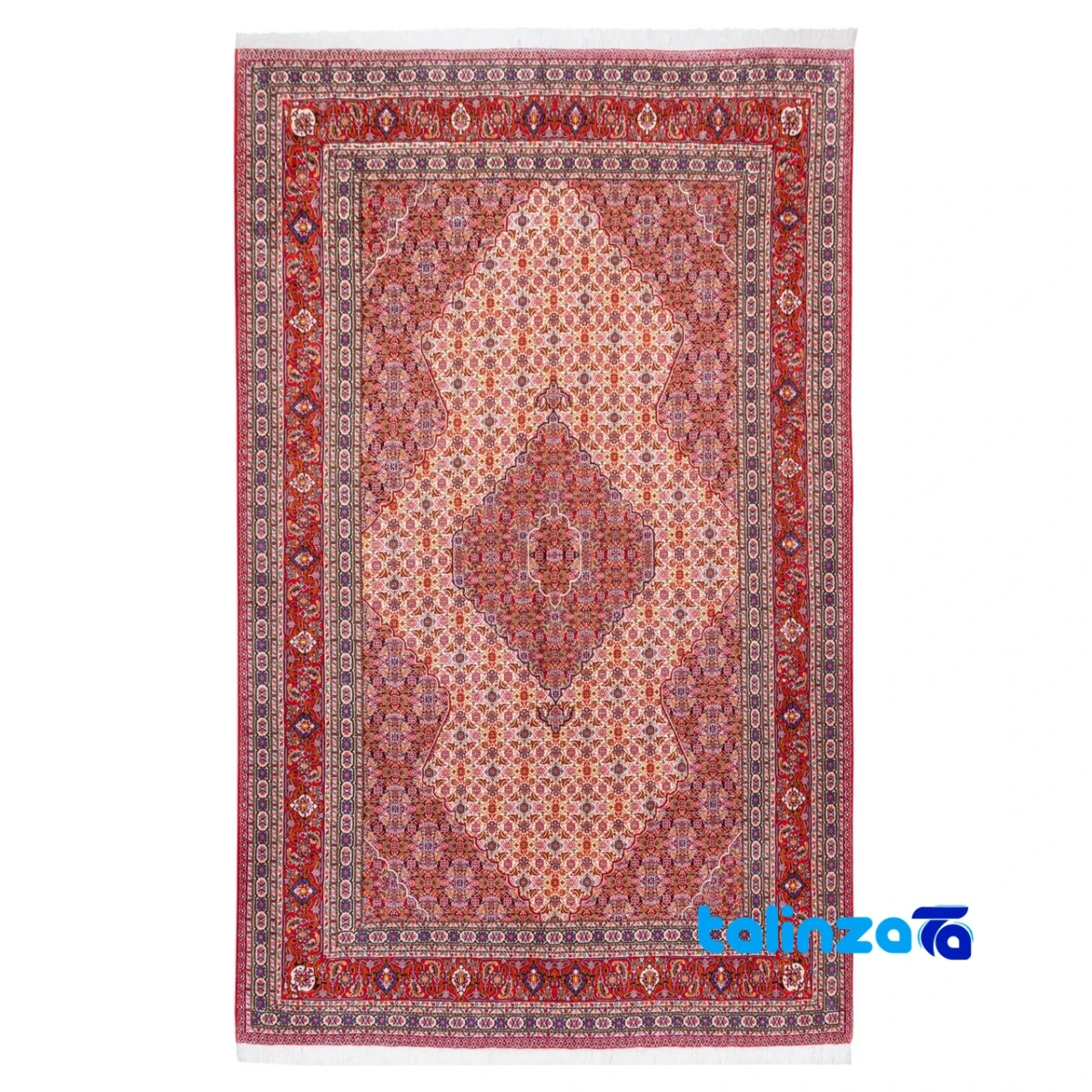 C Persian Handwoven Carpet - Elegant Design 288x214 cm - Top view showing pattern and color tone