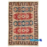 Full spread of Handwoven Carpet Colorful Design overall layout