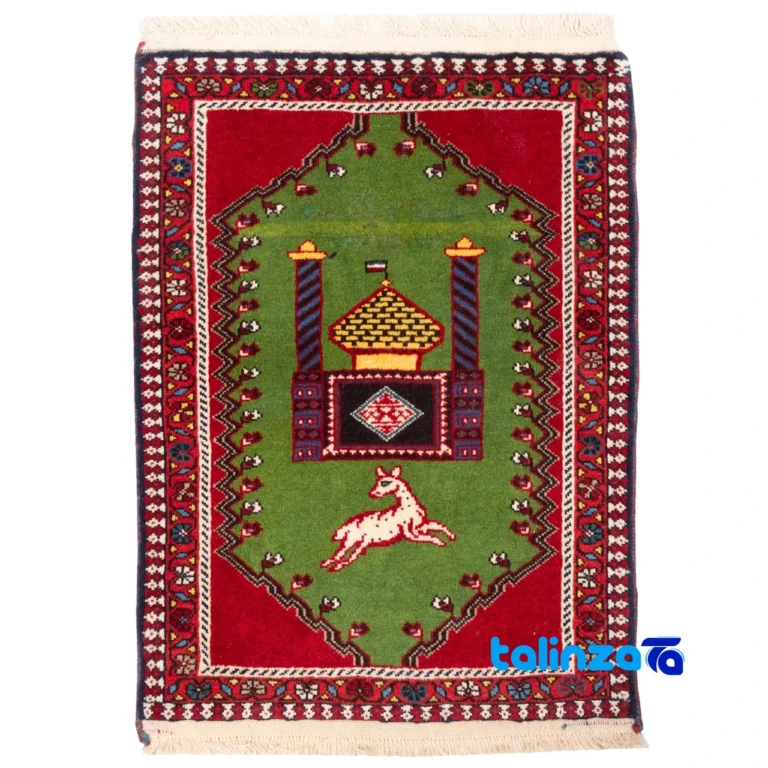 Cypressia Handwoven Rug Green overall design layout (Full spread)