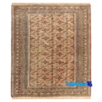 Turkmen Handwoven Area Rug - Rich Color and Craftsmanship - Top view showing pattern tone