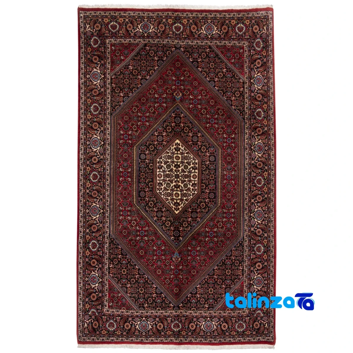 Full spread of Cypress Handwoven Rug Red 202x120x1 cm overall design layout