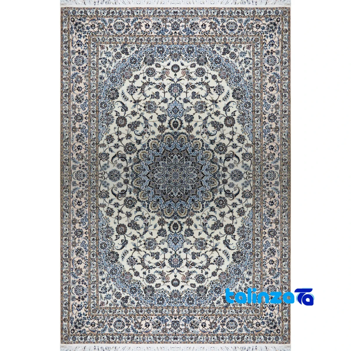 Nain Handwoven Carpet - Top view pattern and color tone