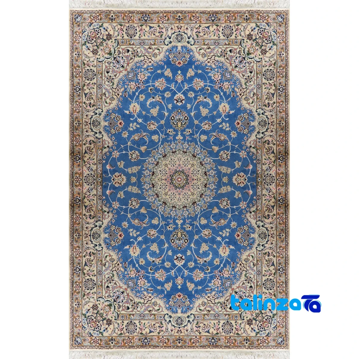 Nain Handwoven Rug Elegant Design - Full spread showing overall layout