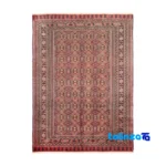 Turkmen Handwoven Carpet - Full spread overall design layout