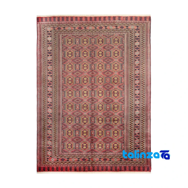 Turkmen Handwoven Carpet - Full spread overall design layout