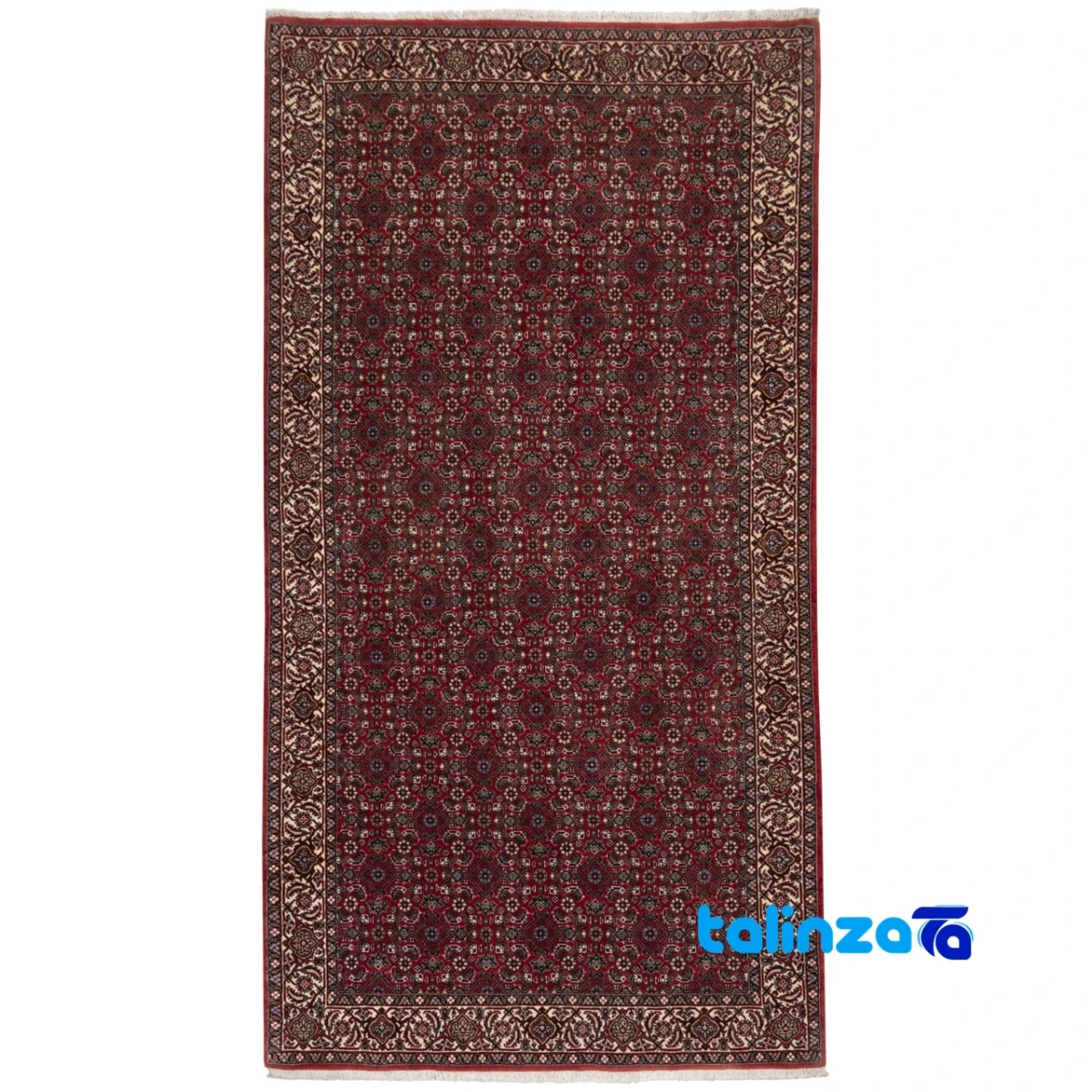 C Persia Handwoven Rug - Luxurious Red Design 196x102x1 cm overall layout (Full spread)