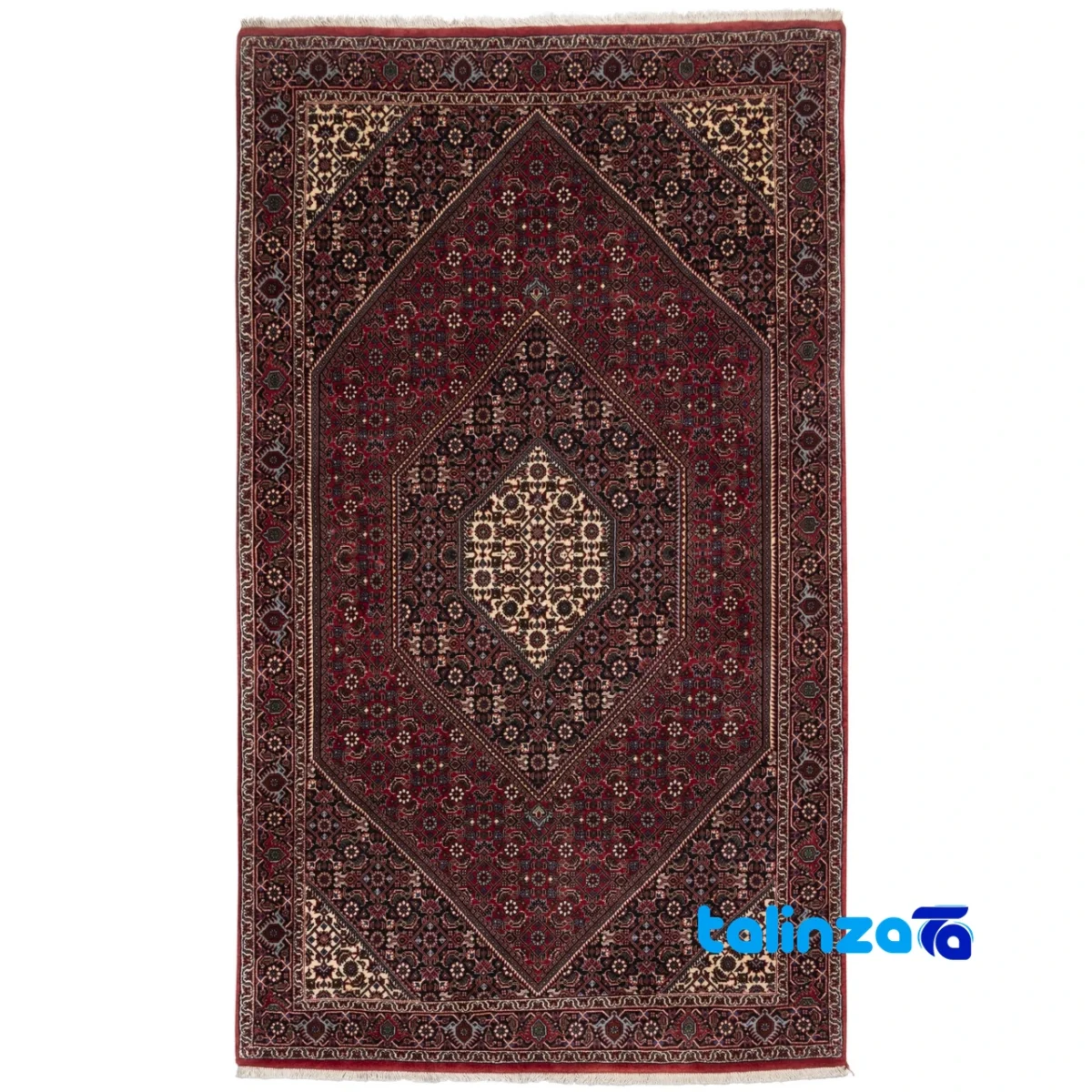 Persia Handwoven Rug Red Design - Full spread showing overall layout