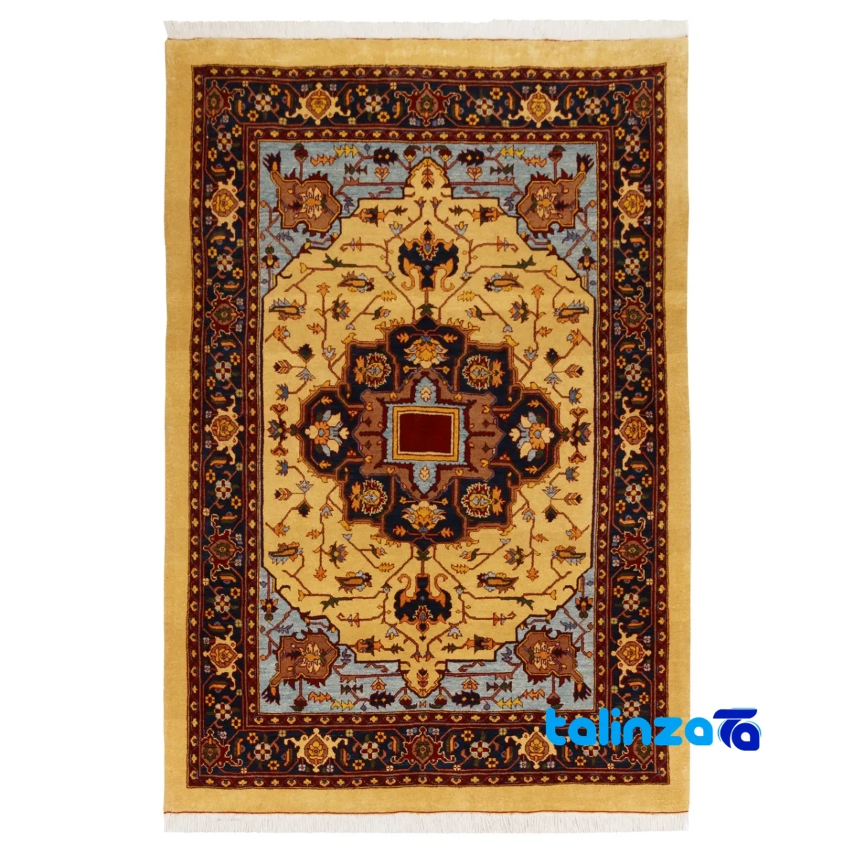 Si Persia Handwoven Rug Elegant Gold Design overall layout (Full spread)