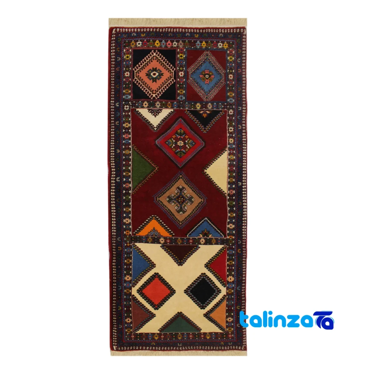 Handwoven Carpet Runner Colorful Design overall layout (Full spread)