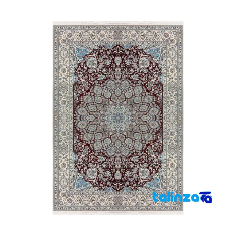 Full spread of Habibian Nain Handwoven Carpet Unique Dome Pattern overall design layout