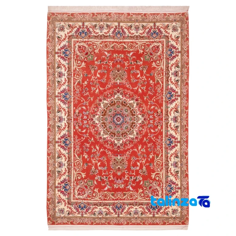 C Persia Handwoven Rug Unique Design 212x142x1 cm - Top view showing pattern and color tone