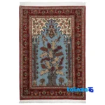 Persia Handwoven Rug Blue Traditional Design - Full spread showing overall layout