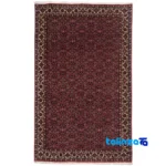 Cypress Handwoven Carpet Rectangular Luxurious Red - Top view showing pattern and color tone