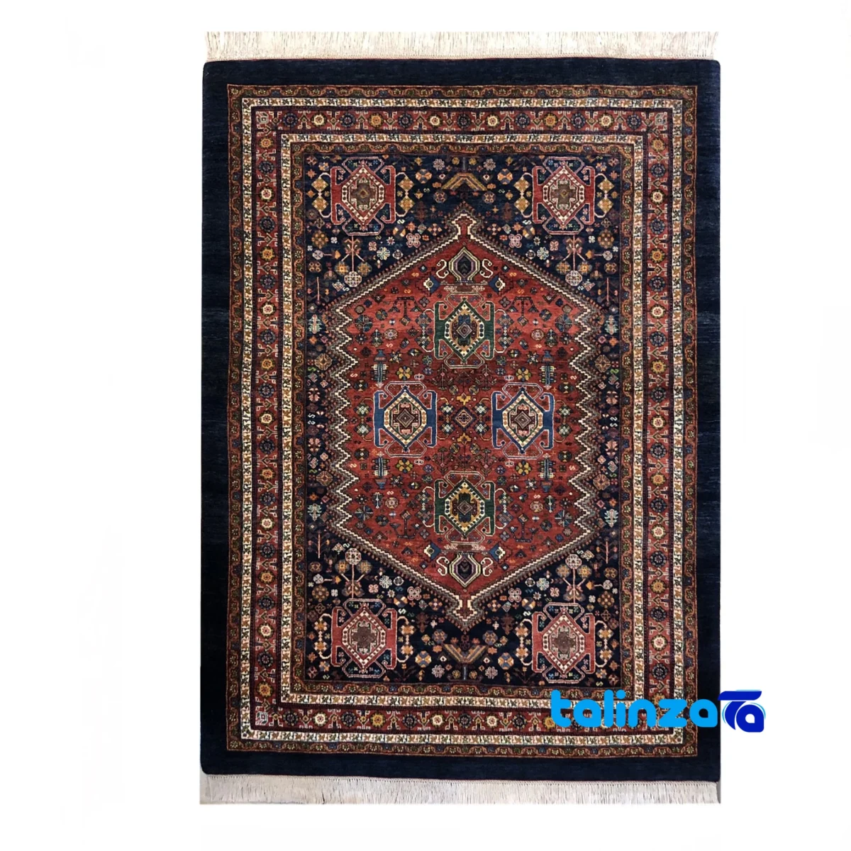 Qashqai Handwoven Carpet Traditional Design - Full spread showing overall layout