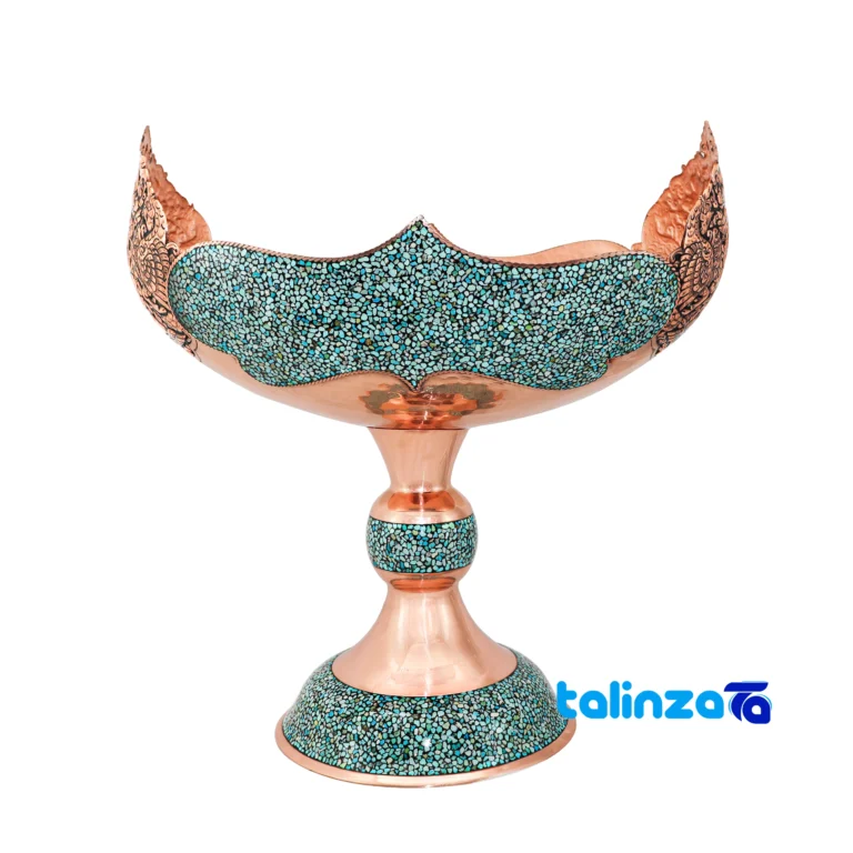 Kashkul Firouzeh Kubi Masterpiece Decorative Art design and key details (Front view)