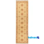 Cypress Handwoven Runner Rug Elegant Gold Design pattern and color tone (Top view)