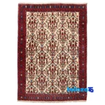 Persia Handwoven Carpet Beige Design 187204 pattern and color tone (Top view)