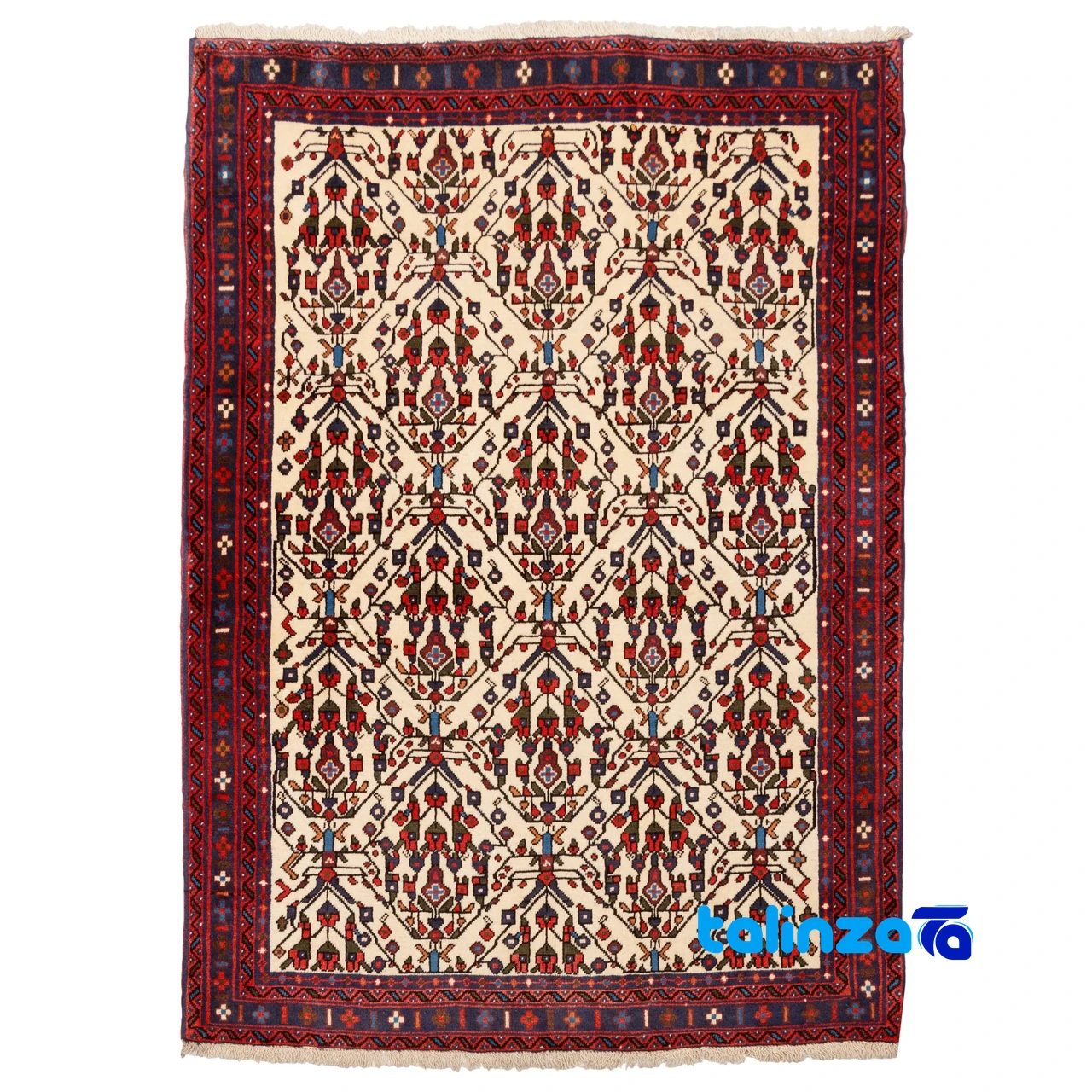 Handwoven Persian Carpet - Beige Design 187204 1 handwoven carpet