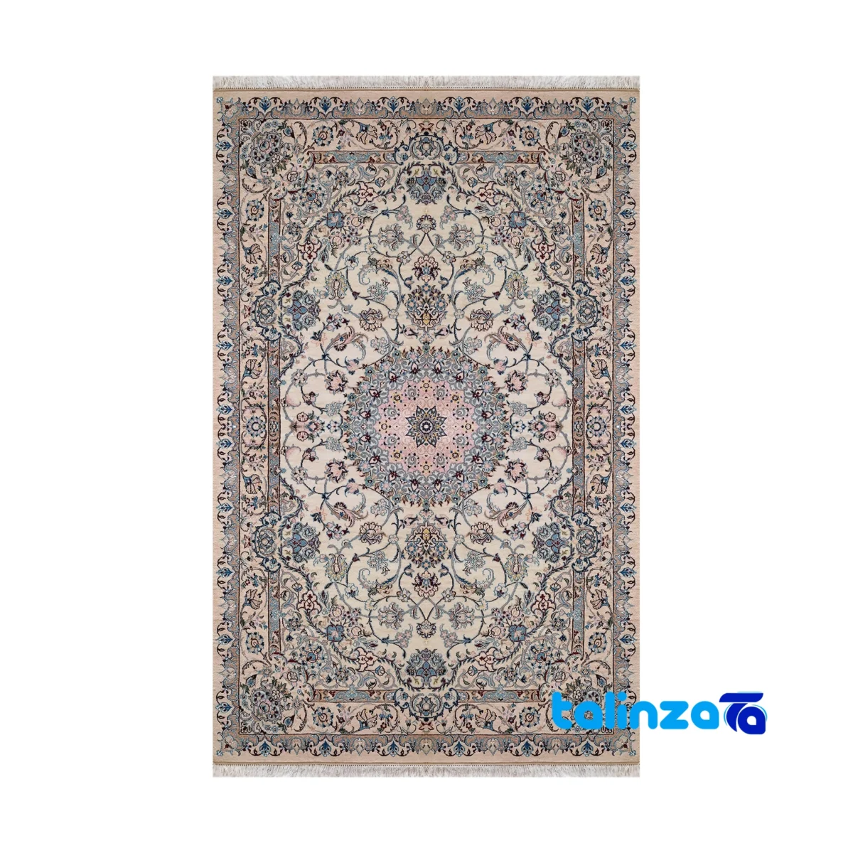 Nain Handwoven Carpet - Top view pattern and color tone