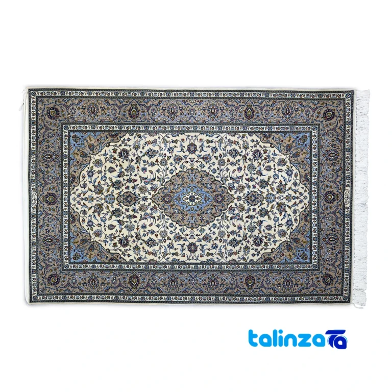Kashan Handwoven Carpet Joyful Design pattern and color tone (Top view)