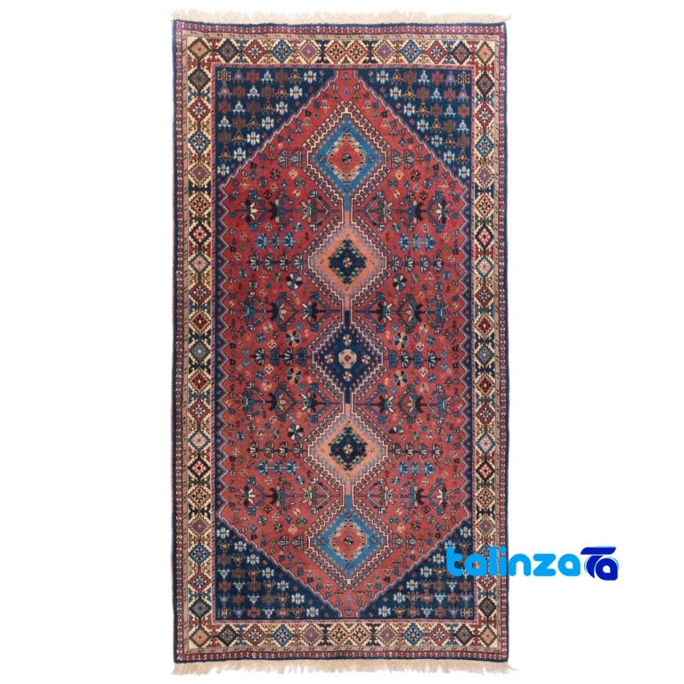 Top view of Cypress Handwoven Rug Red Design pattern and color tone
