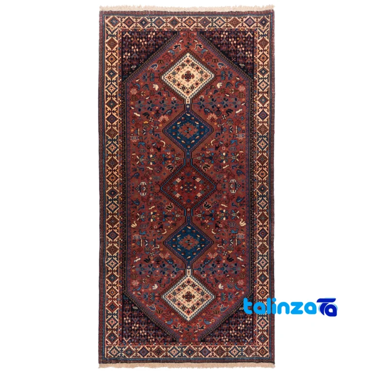 Top view of C Persia Handwoven Rug Unique Design pattern and color tone