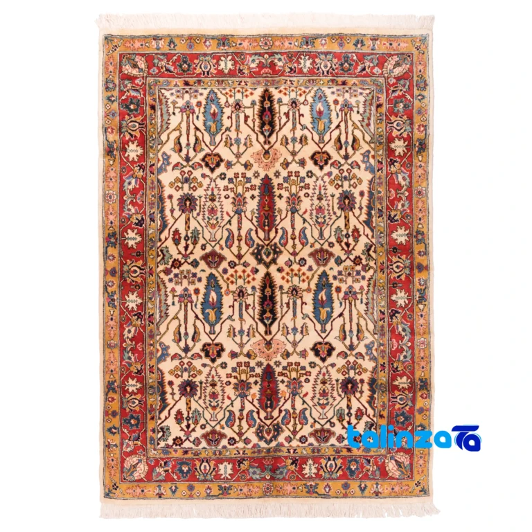 Top view of C Persia Handwoven Carpet Elegant Design pattern and color tone