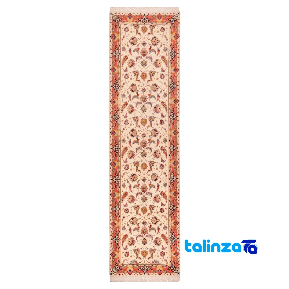 Cypress Handwoven Runner Cream design and key details (Front view)