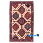 C Persia Handwoven Rug Geometric Design 112 x pattern and color tone (Top view)